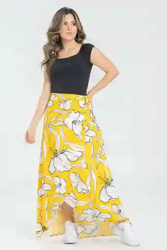 Falda Malambo Color Amarillo Puro Talla 6