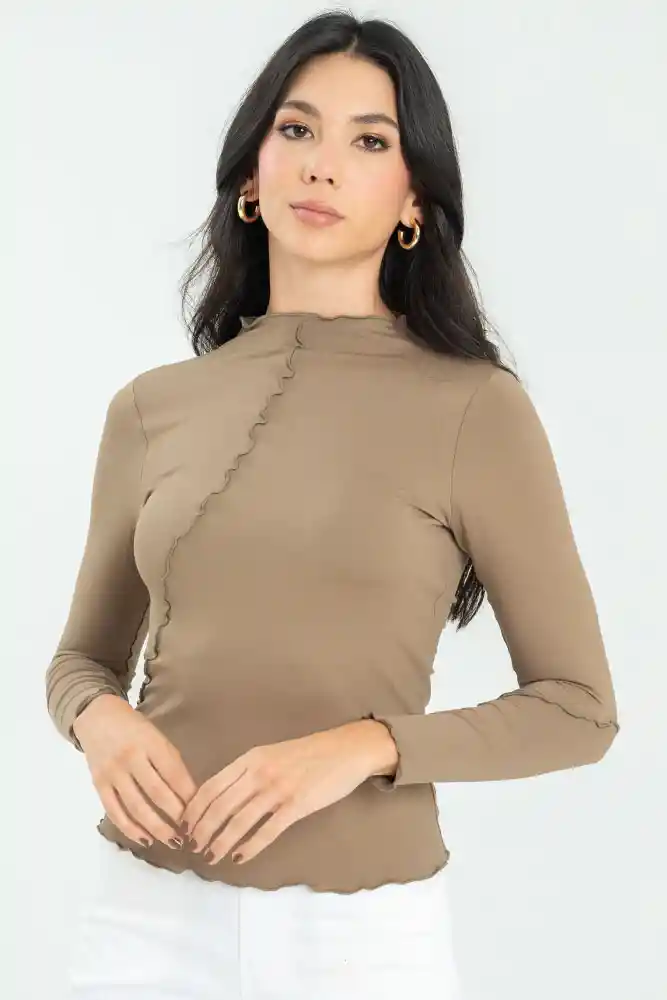 Top Hamerie Color Cafe Taupe Talla Xl