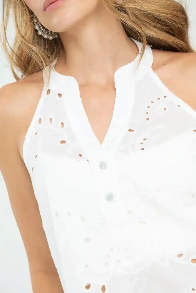 Blusa Ghabby Color Blanco Crudo Talla M