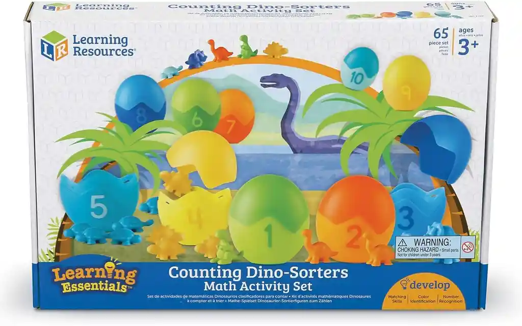 Juego Didáctico Clasificador De Dinosaurios Para Niños