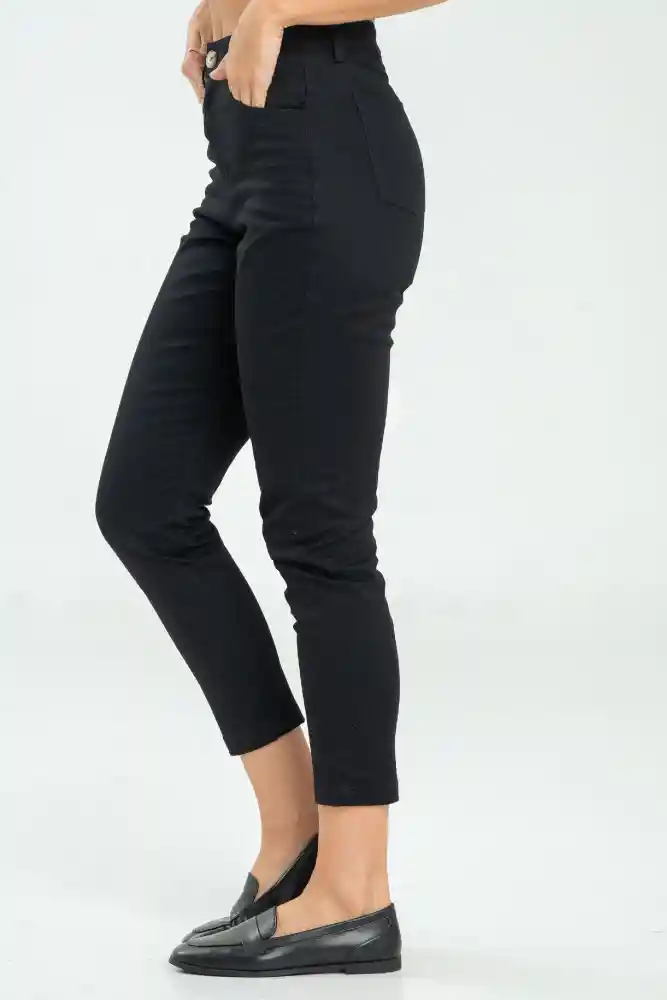 Pantalon Skinny 5 Bolsillos Color Negro Talla 12