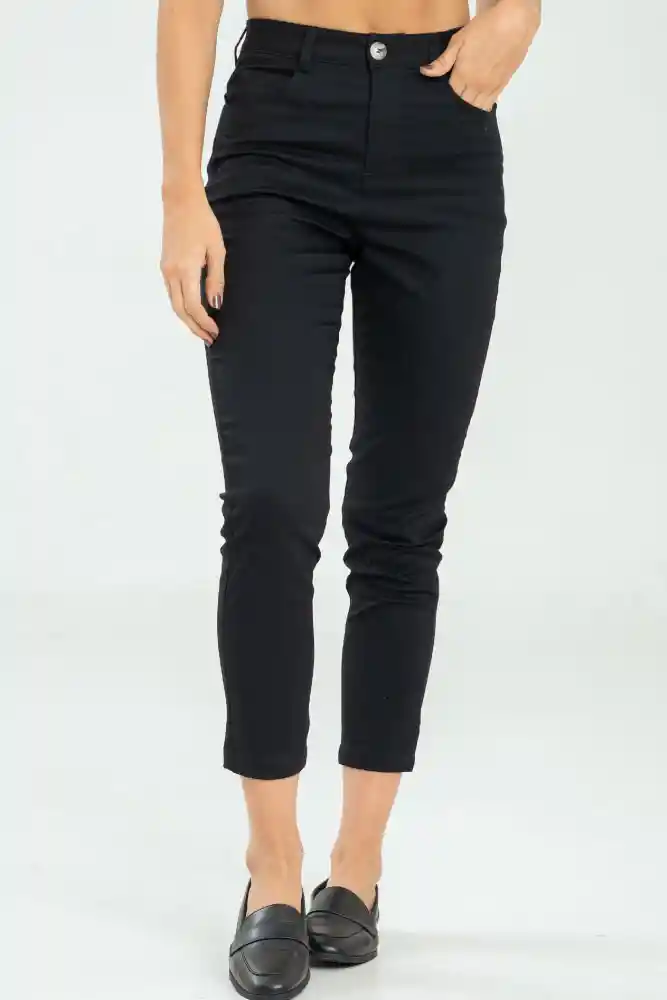 Pantalon Skinny 5 Bolsillos Color Negro Talla 8