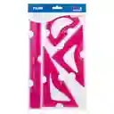 Juego Geometrico Flexible Milan - Rosado