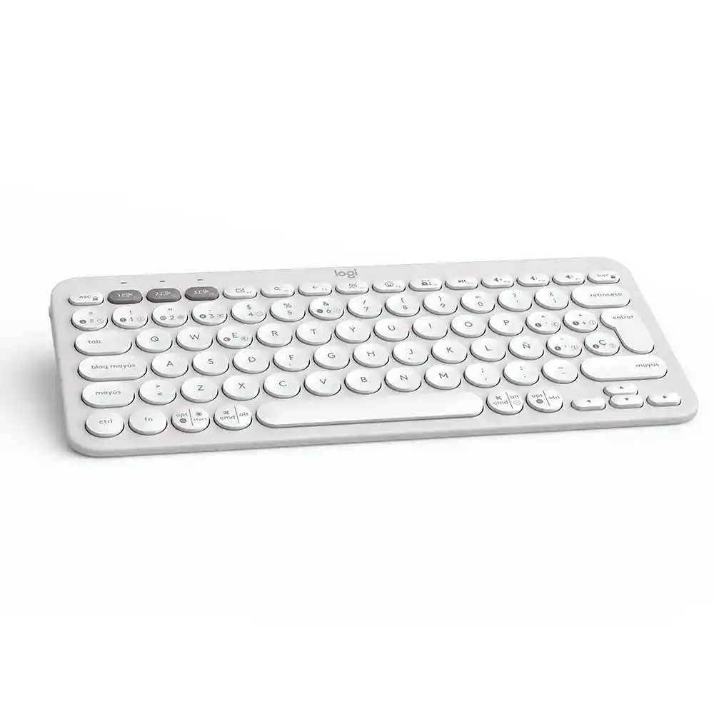 Teclado Inalámbrico Bluetooth Logitech K380s Multidispositivo Español Blanco