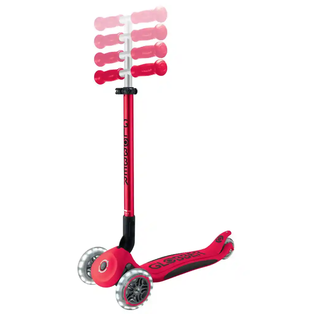 Patineta Primo Plus Lights Plegable Rojo Para Niños