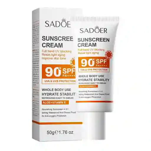 Protector Solar En Crema Con Aloe Vera Y Vitamina E Sadoer
