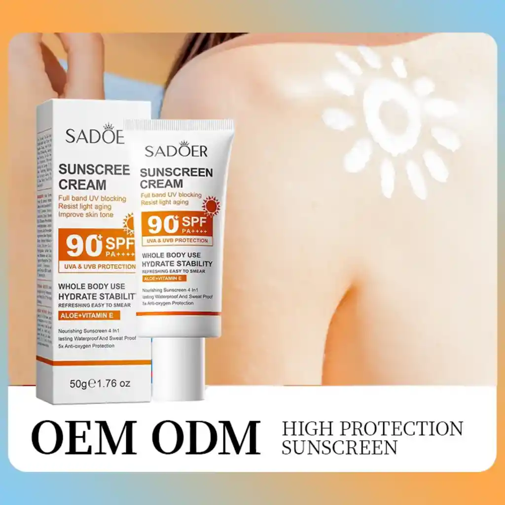 Protector Solar En Crema Con Aloe Vera Y Vitamina E Sadoer