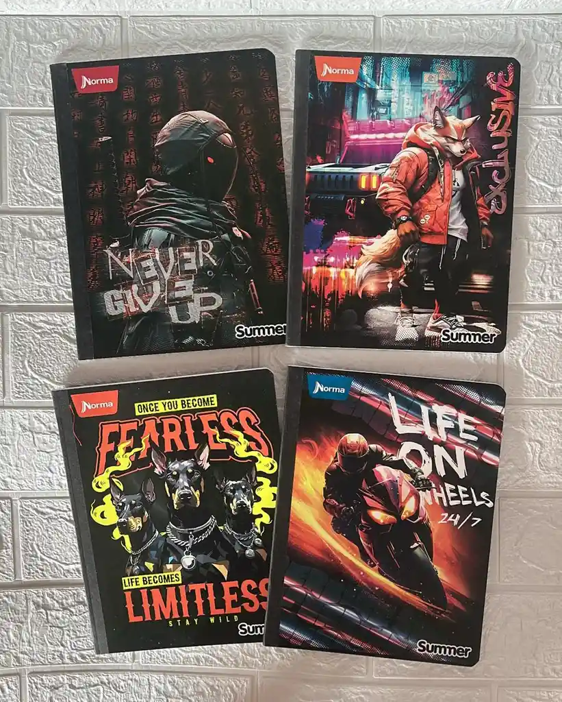 Cuaderno Cocido 50h Cuadros Niño Con Stickers Summer Norma