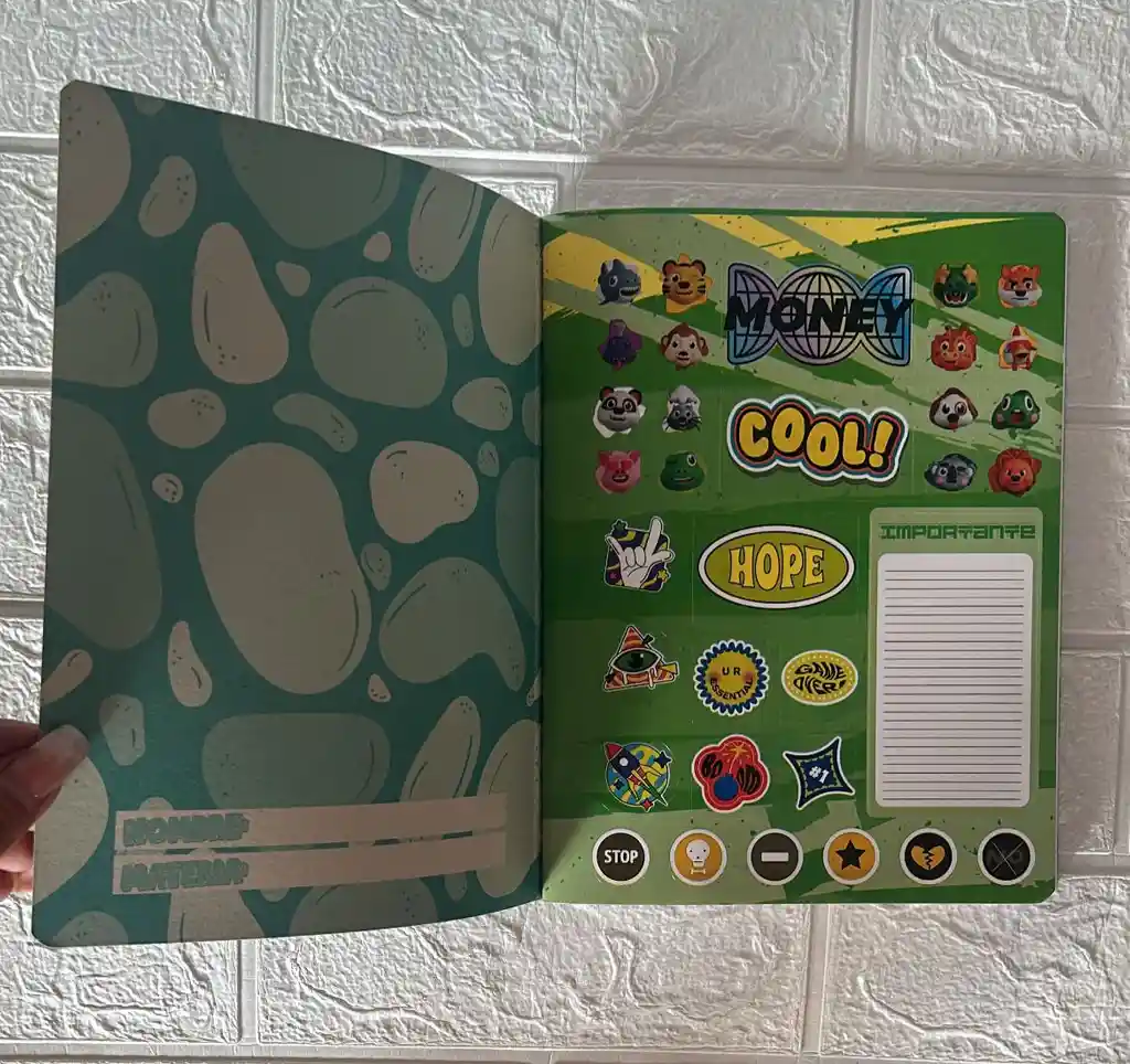 Cuaderno Cocido 100h Linea Niño Con Stickers Summer Norma