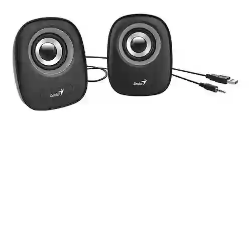 Parlantes Genius 2.0 Sp-q160 Usb 6 Wats Negro Gris