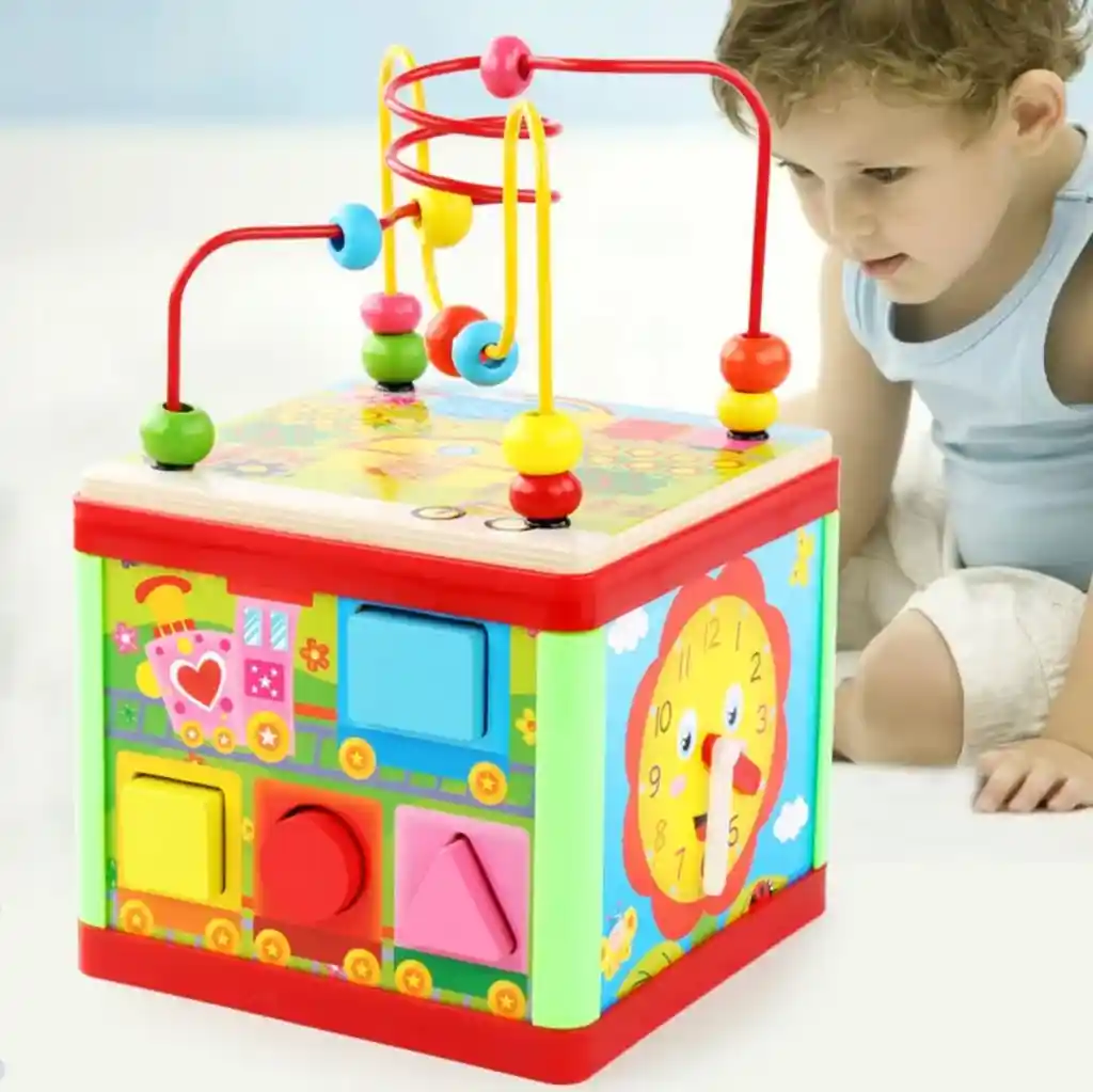 Cubo Didacto Madera Estimulacion Temprana Juguete Niños