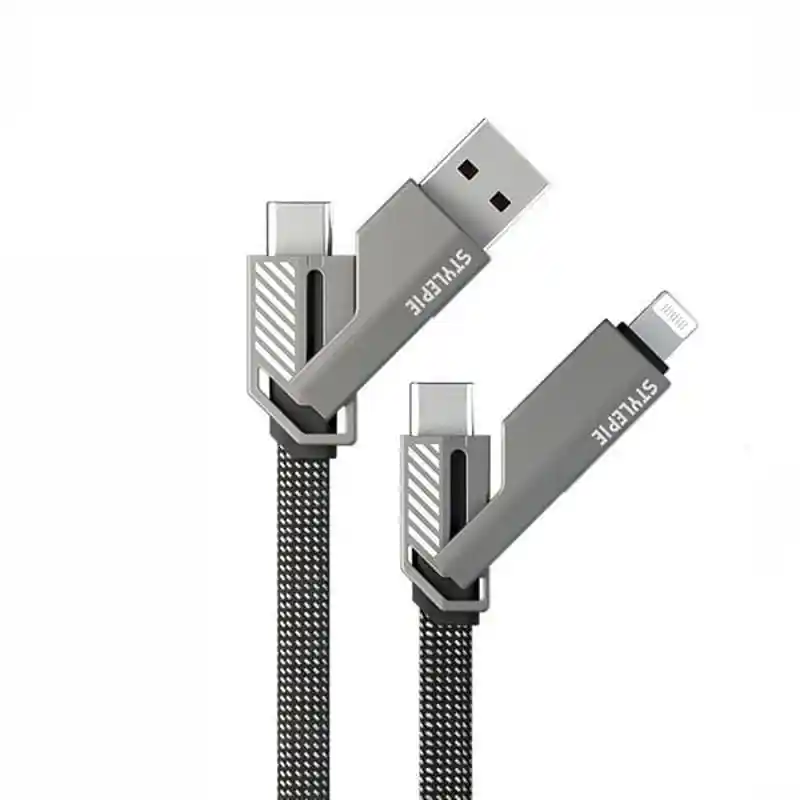 Cable Usb 4 En 1 | Carga Rápida | Usb, Tipo C, Lightning