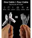 Cable Usb 4 En 1 | Carga Rápida | Usb, Tipo C, Lightning