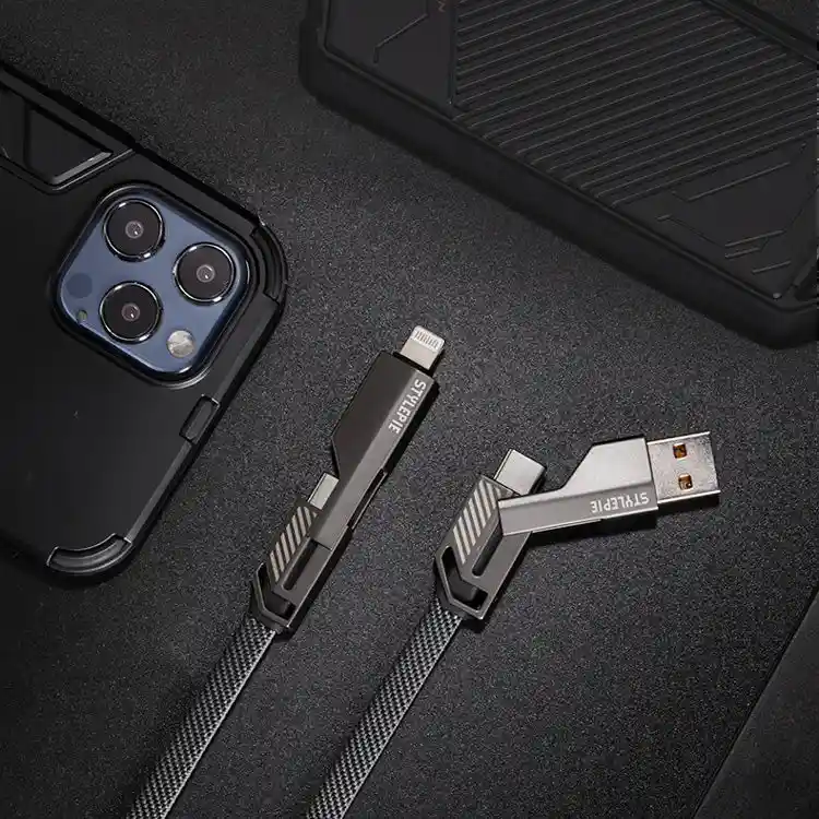 Cable Usb 4 En 1 | Carga Rápida | Usb, Tipo C, Lightning