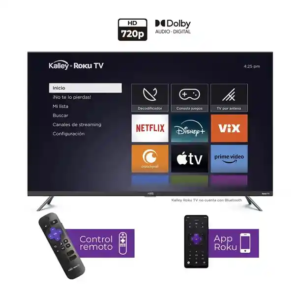 Televisor Kalley 32" Hd Smart Tv Roku
