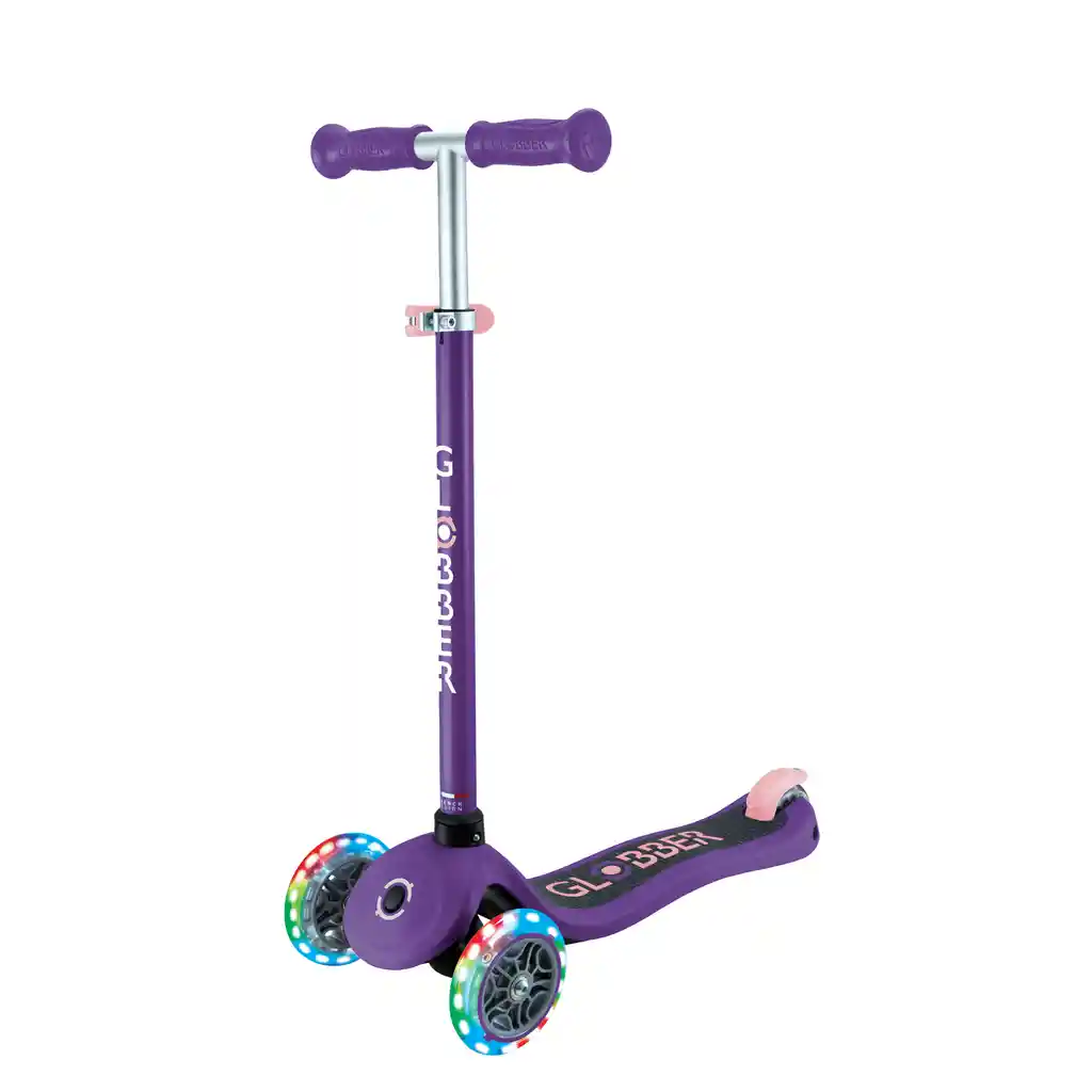 Patineta Primo Lights Morado Ruedas Luces Led Para Niños