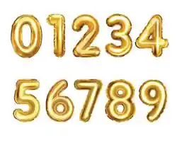 7 Globo Numero Dorado 16"