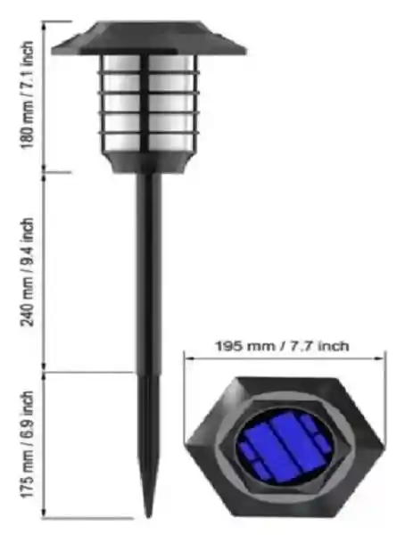 Lampara Solar Led Estilo Antorcha Estaca