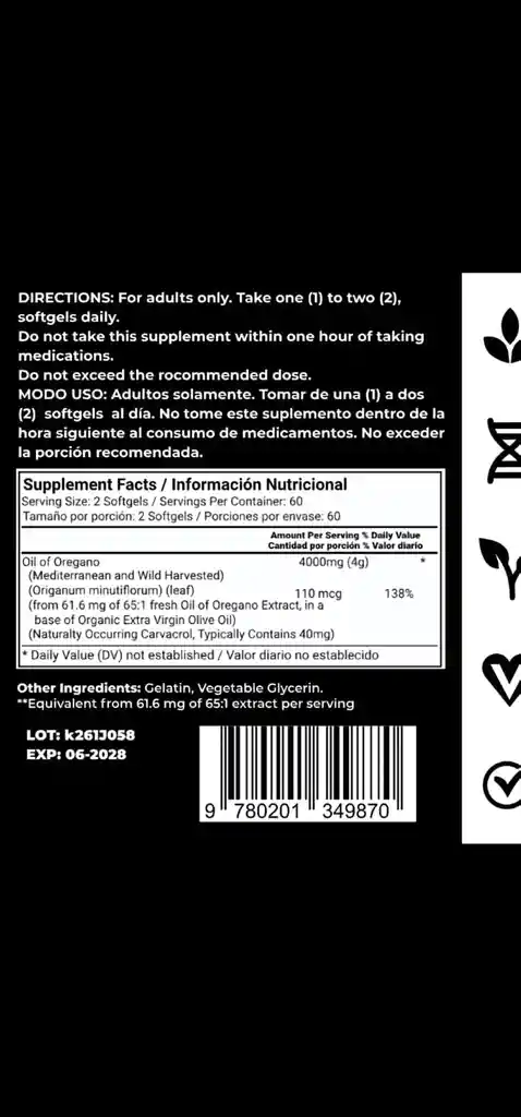 Aceite De Oregano