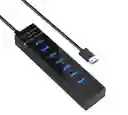Multipuerto Usb 7 Puertos 3.0 Led Alta Velocidad