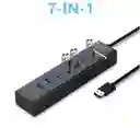 Multipuerto Usb 7 Puertos 3.0 Led Alta Velocidad