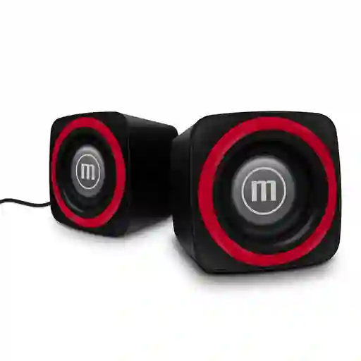 Bocina Maxell Ss-120 Usb Micrófono Stereo Rojo