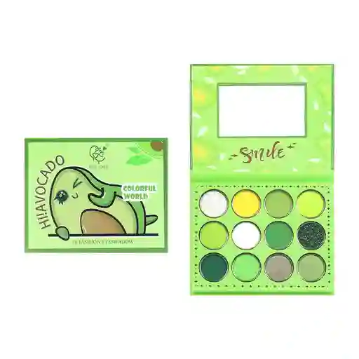 Paleta De Sombras X 12 Mundo Aguacate Tono 1 - True Lover