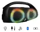 Parlante Portatil Boom Mega Bass Sound Luces Bluetooth Tws Resiste Salpicaduras Negro