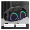 Parlante Portatil Boom Mega Bass Sound Luces Bluetooth Tws Resiste Salpicaduras Negro