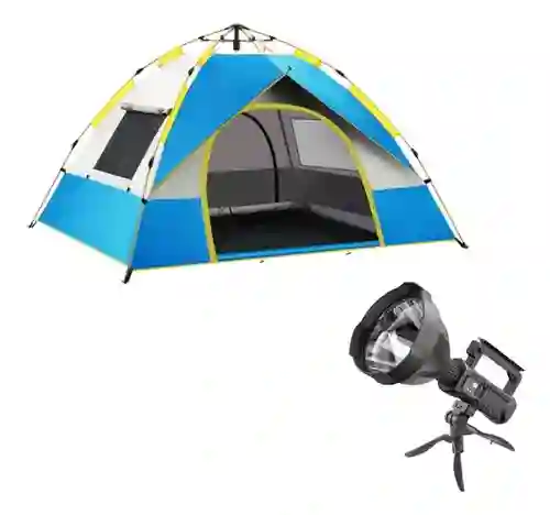 Carpa Camping 2x2mt Con Mosquitero Linterna Potente Power