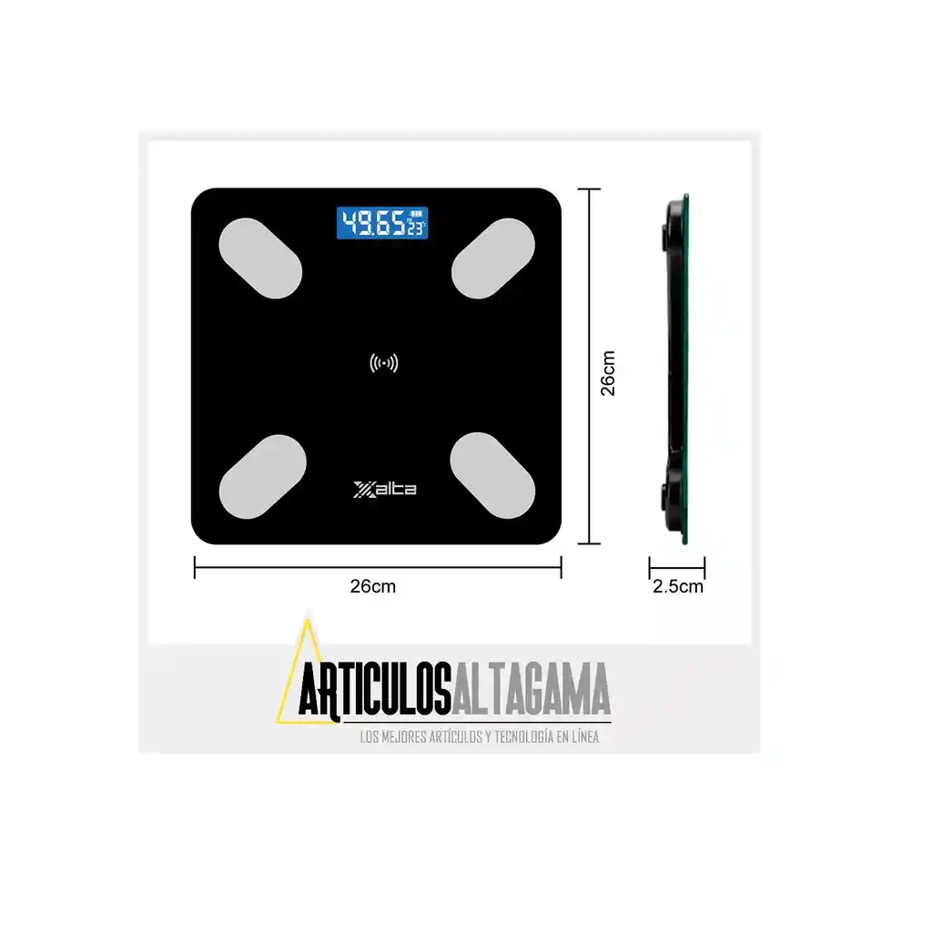 Bascula Bluetooth Pesa Inteligente Marca Xalta Balanza Personal Con Pantalla Digital