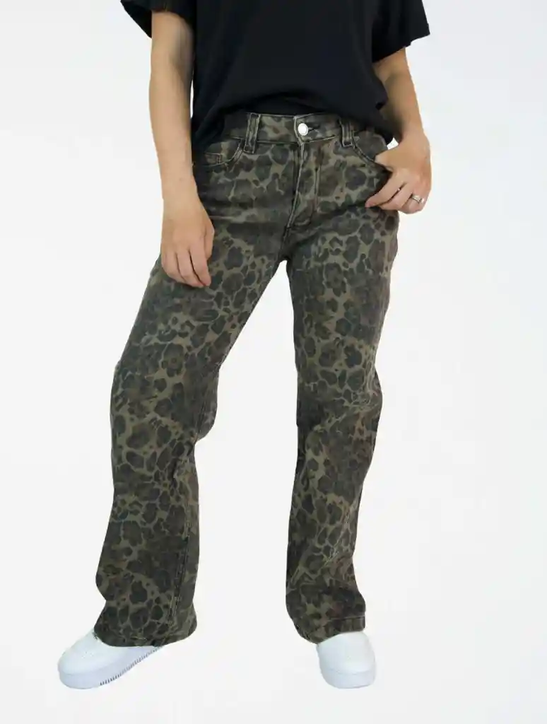 Pantalón Jean Para Mujer Animal Print - The Tribe Animal Print Cocoa M/8