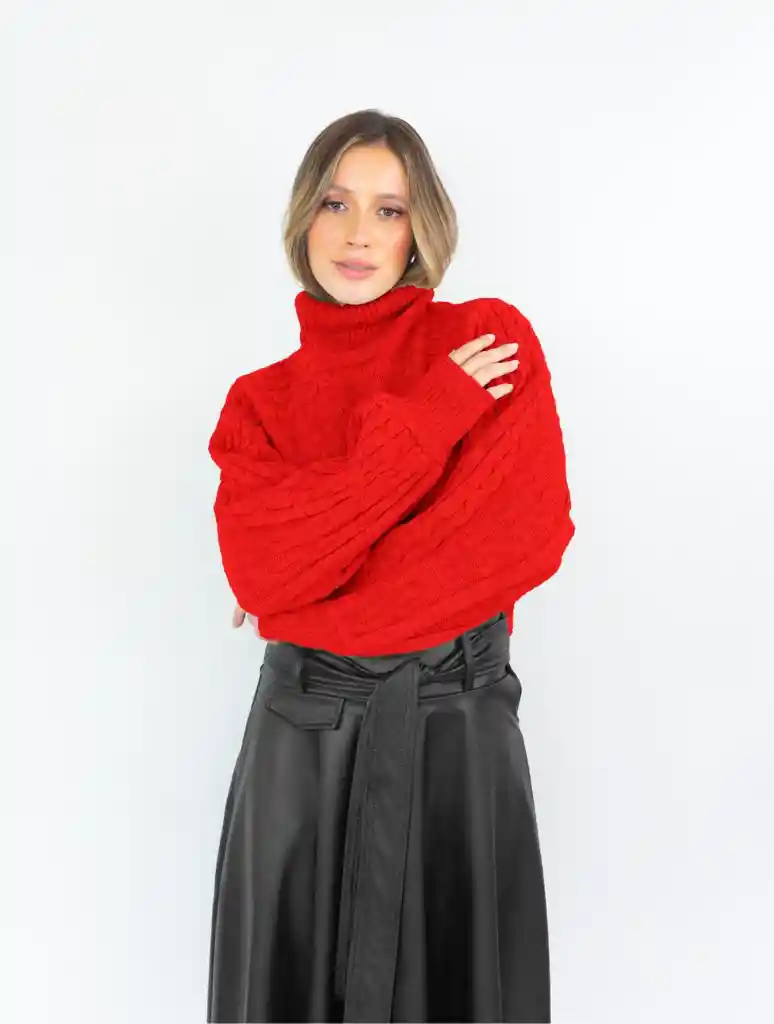 Suéter Cuello Tortuga - Solei Rojo U