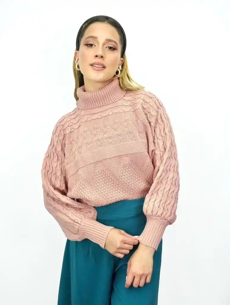 Suéter Cuello Tortuga - Solei Palo Rosa U