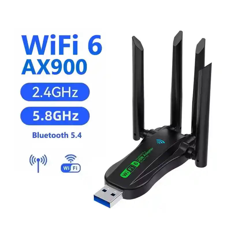 Adaptador Wifi 6 Ax900 Bluethoo 5.4 Doble Banda 2,4ghz