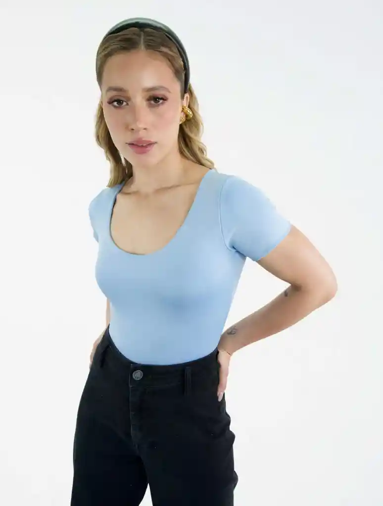 Body Para Mujer Cuello Redondo - The Dapper Azul Bebã© L