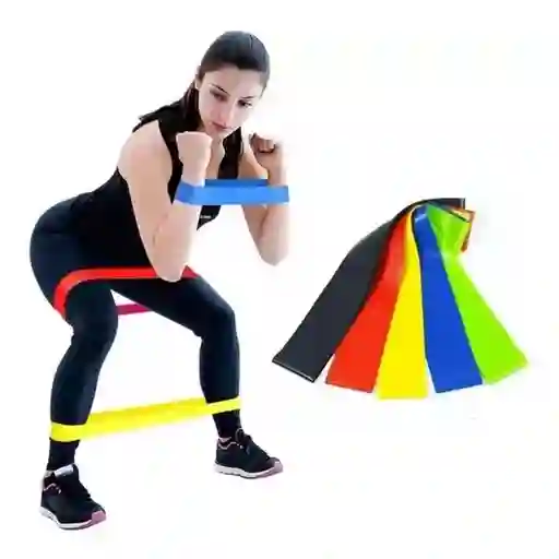 Kit 5 Bandas Resistencia Elasticas Ejercicio Y Terapia Gimnasio