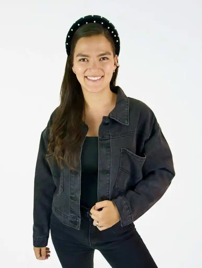 Chaqueta Para Mujer Con Bolsillos Grandes Negra - the Tracker U