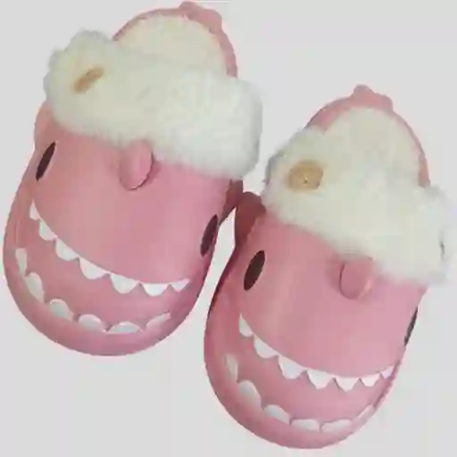 Pantufla Tiburon Rosada Talla 40