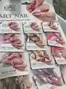 Uñas Postizas Almendrada Profesionales Decoradas Engol Largas Abs Traslucidas X12unds