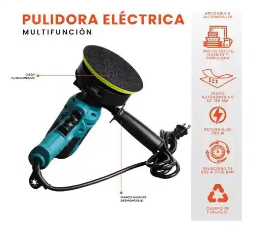 Polichadora 3 En 1 Lijadora Pulidora 1200w Polisher Plus