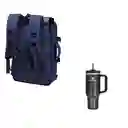Maleta Bolso Para Pc Laptop Viajero Multifuncional Color Negro Con Termo Stanley Negro Replica