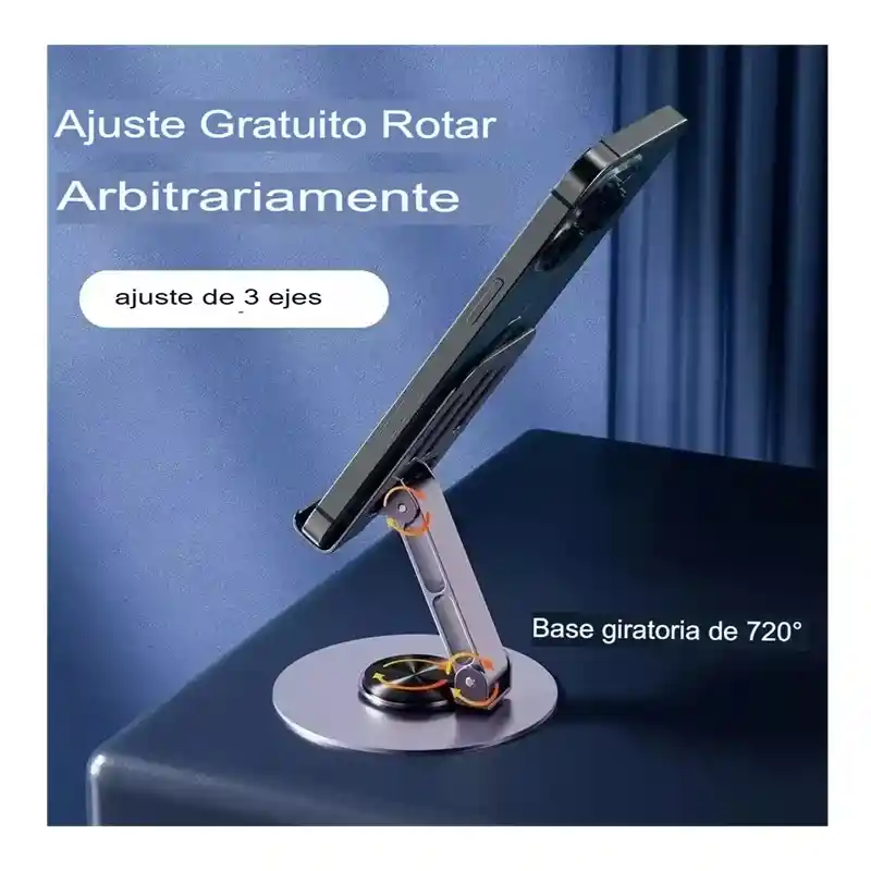 Soporte Base Para Celular Tablet Escritorio Ajustable Negro