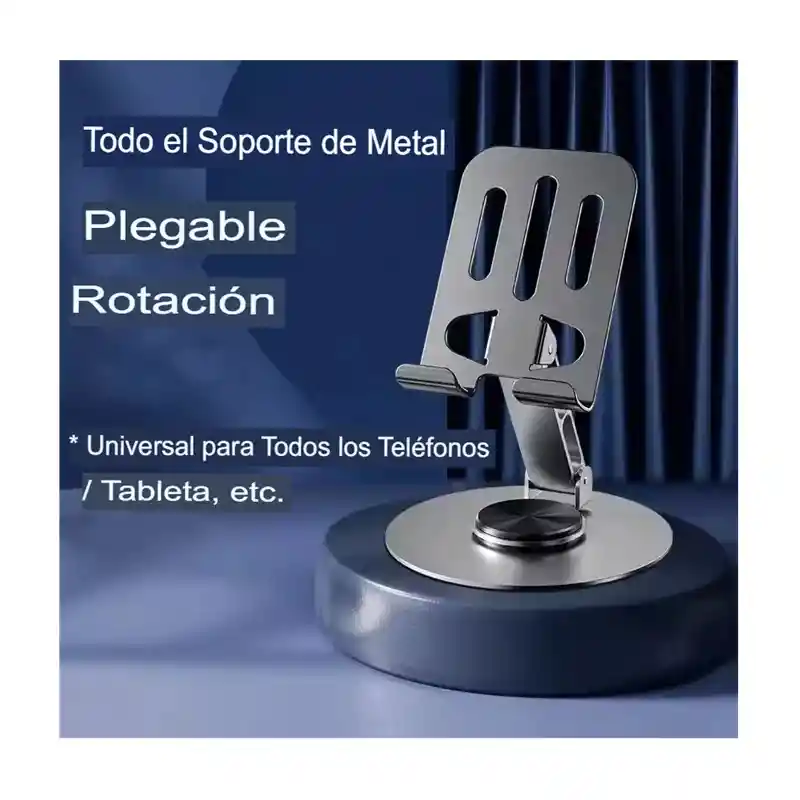 Soporte Base Para Celular Tablet Escritorio Ajustable Negro