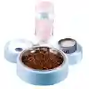 Comedero De Acero Inoxidable Con Botella De Agua