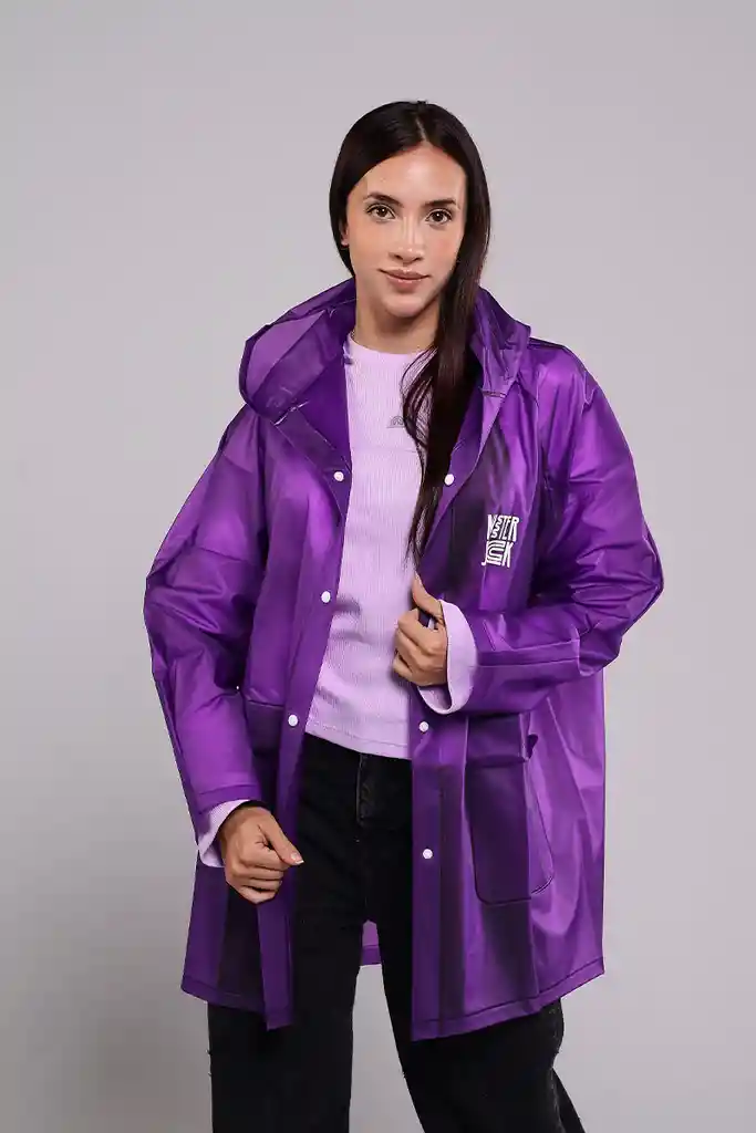 Capa Impermeable Morado Chic M