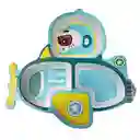 Vajilla Infantil De Fibra De Bambú Monito