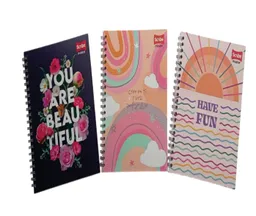 Cuaderno Cuadriculado Argollado Grande Mujer Pasta Sencilla