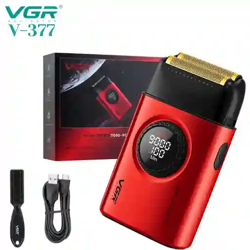 Maquina Rasuradora De Afeitar Shaver Vgr V-377 Roja