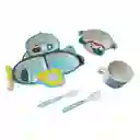 Vajilla Infantil De Fibra De Bambú Monito